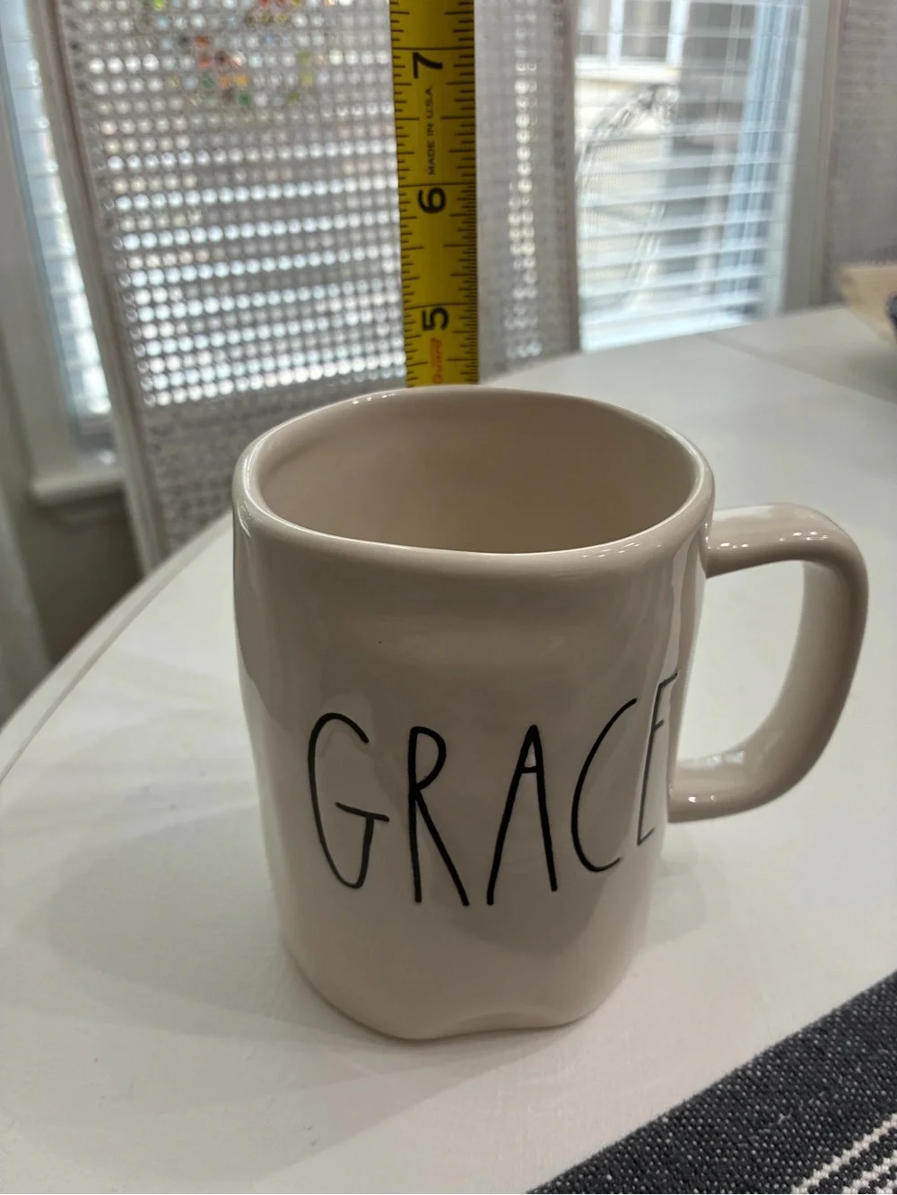 Rae Dunn Grace Ceramic Coffee Mug - Cream